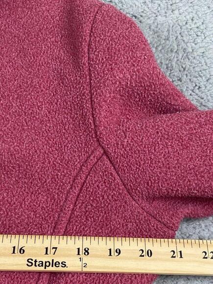Cabelas Sweatshirt Womens Medium Pink Fleece 1/4 Zip Jacket - Picture 4 of 11